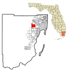 Miami-Dade County Florida Incorporated and Unincorporated areas Doral Highlighted